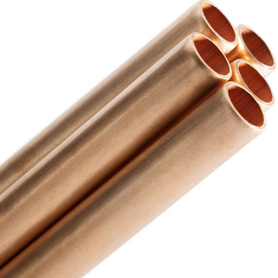 C10400 C10500 C10700 EN H62 H65 H68 Tube droit en métal sans soudure/tuyau en cuivre OD 1/2 "3/4" Tubes ronds en cuivre